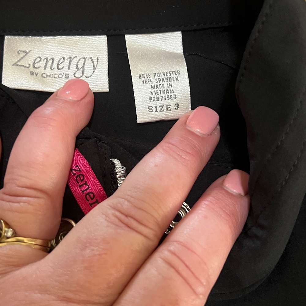 Black and pink Jacket Chico’s - Picture 6 of 6